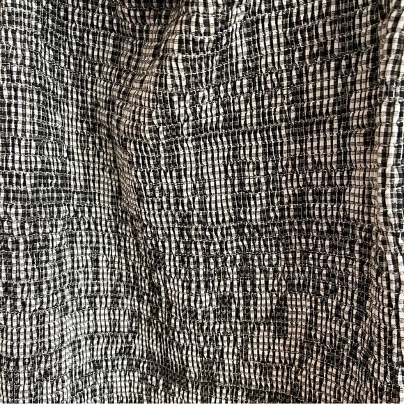 MABLE Anthropology Black Gingham Smock Fitted Tie Dress Women’s Size Small - Picture 6 of 12